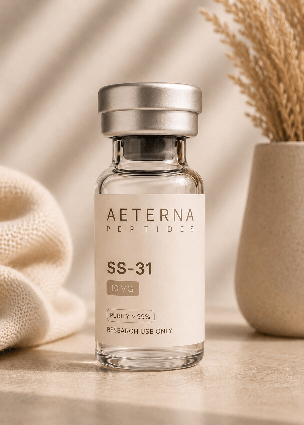 SS-31 research peptide vial, cellular research use only