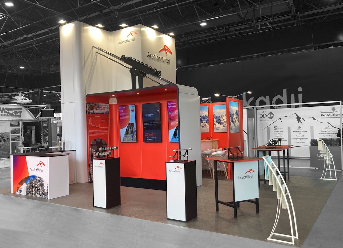 Stand Arcelor Mittal à l'occasion du salon Moutain Planet 2022