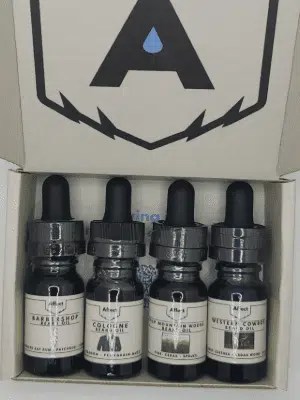 beard oil sample gift box