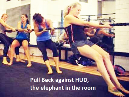 Pull back against HUD