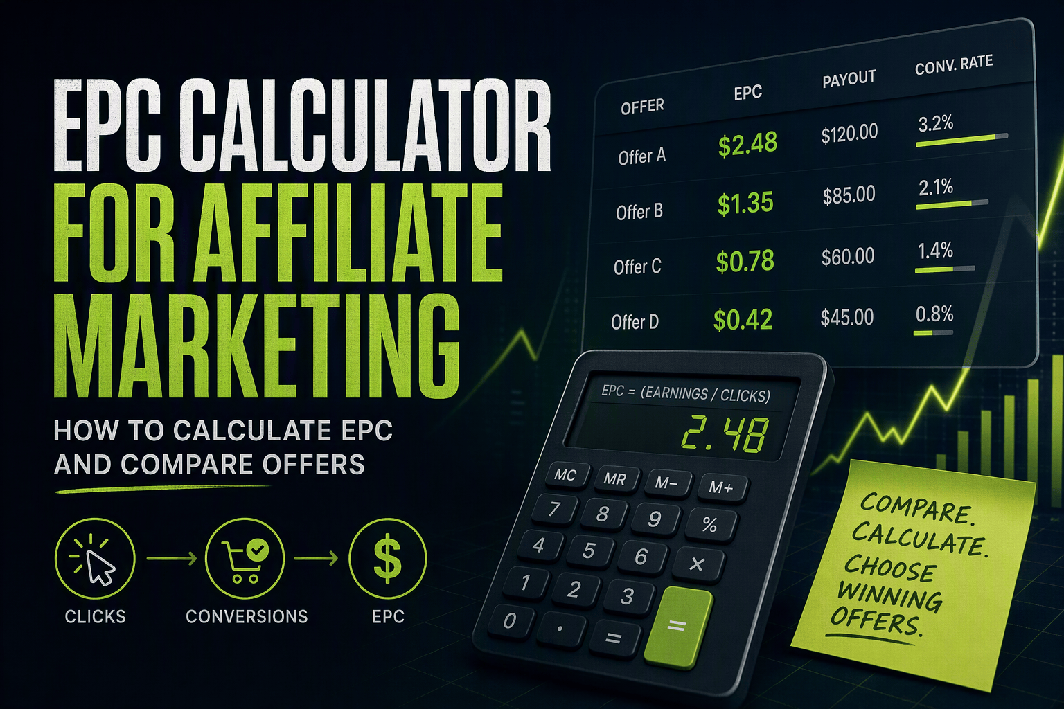 EPC Calculator for Affiliate Marketing: How to Calculate EPC and Compare Offers
