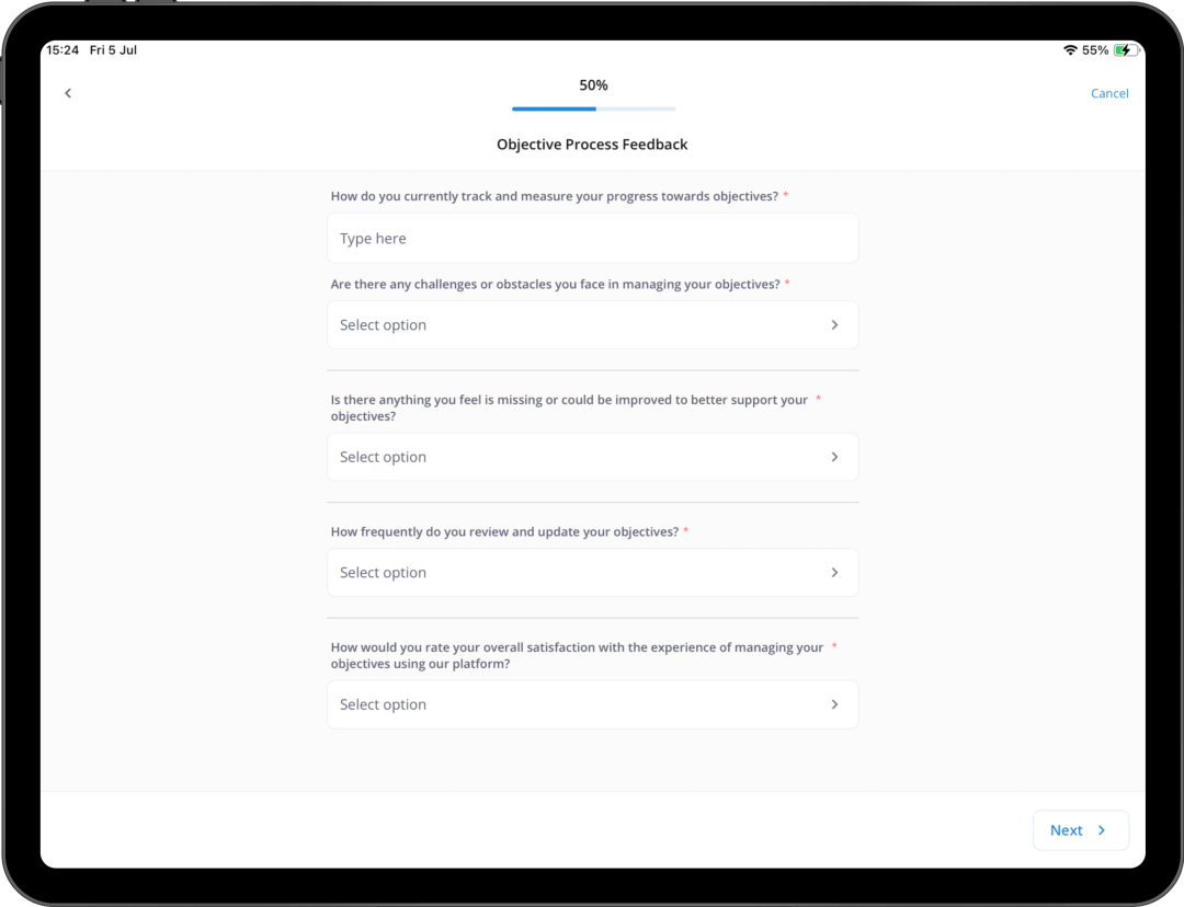 Objective Process feedback
