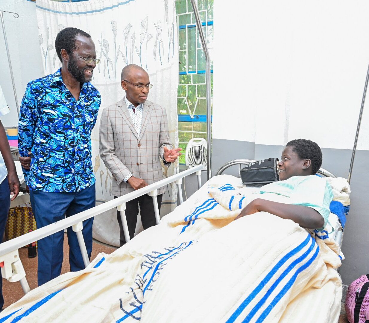 Kisumu County Governor Prof. Anyang Nyong’o and Safaricom PLC CEO Peter Ndegwa inaugurate the Ratta Mother and Child Hospital in Seme Sub County, Kisumu County on April 12, 2024.