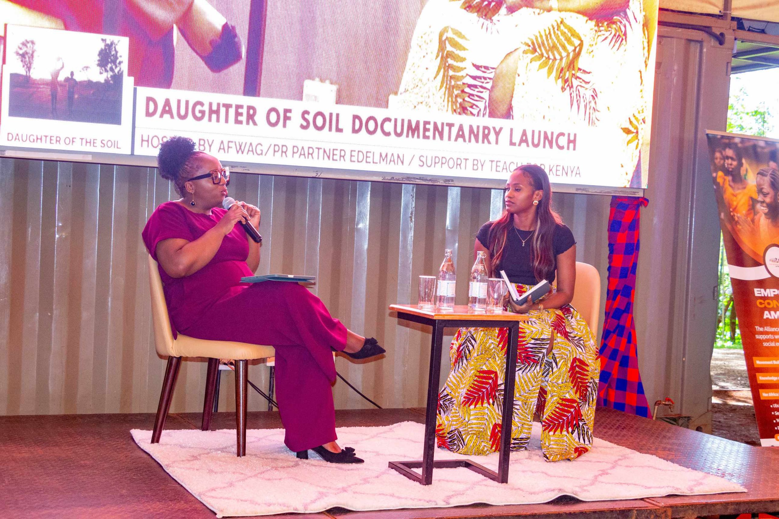 from (L- R)Dr. Vongai Nyahunzvi, Founder and CEO of AFWAG in a panel discussion with Yukabeth Kidenda CEO and Co -Founder of teach for Kenya (1)