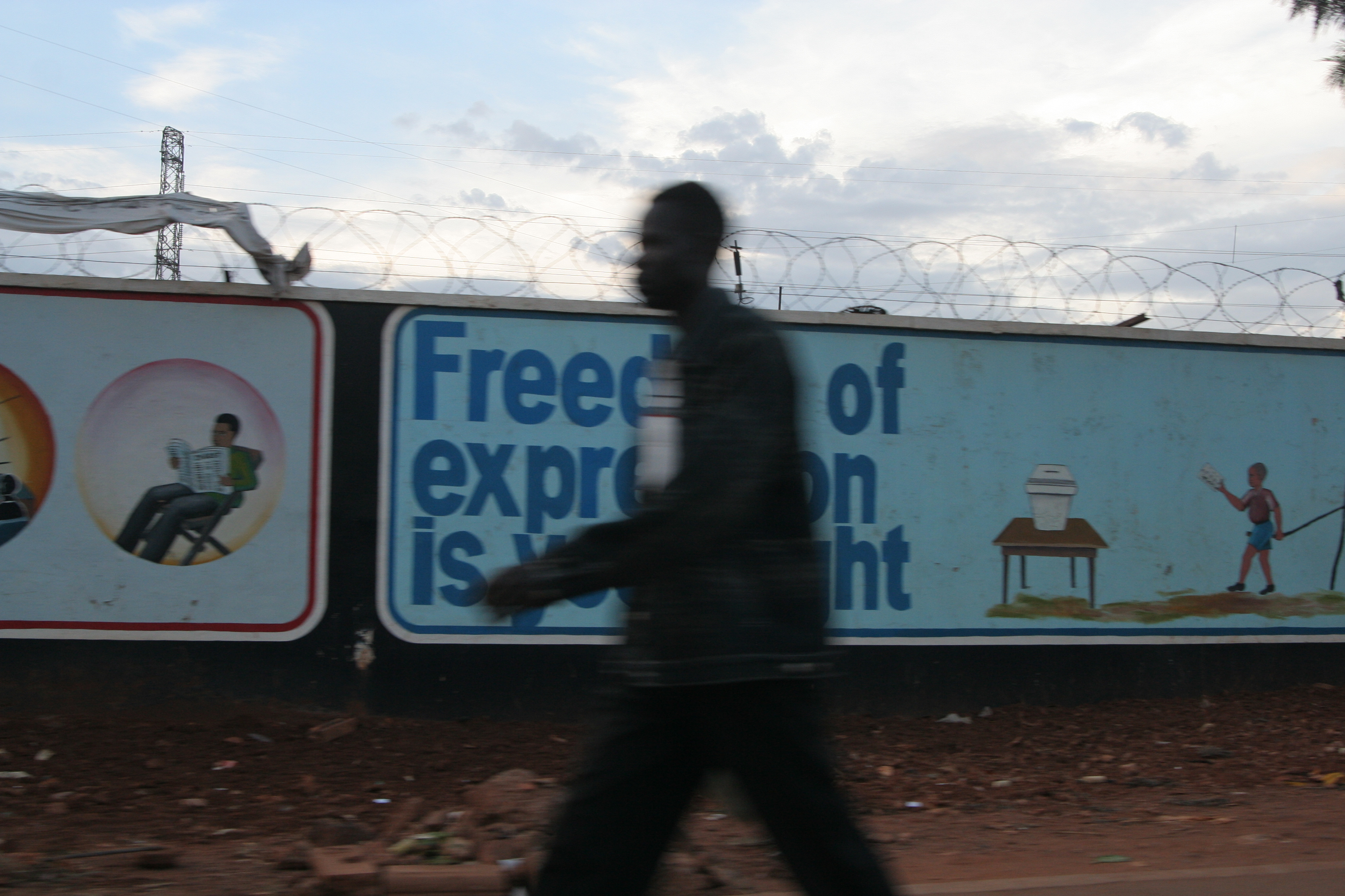 Kampala Uganda billboard “Freedom of Expression is Your Right”