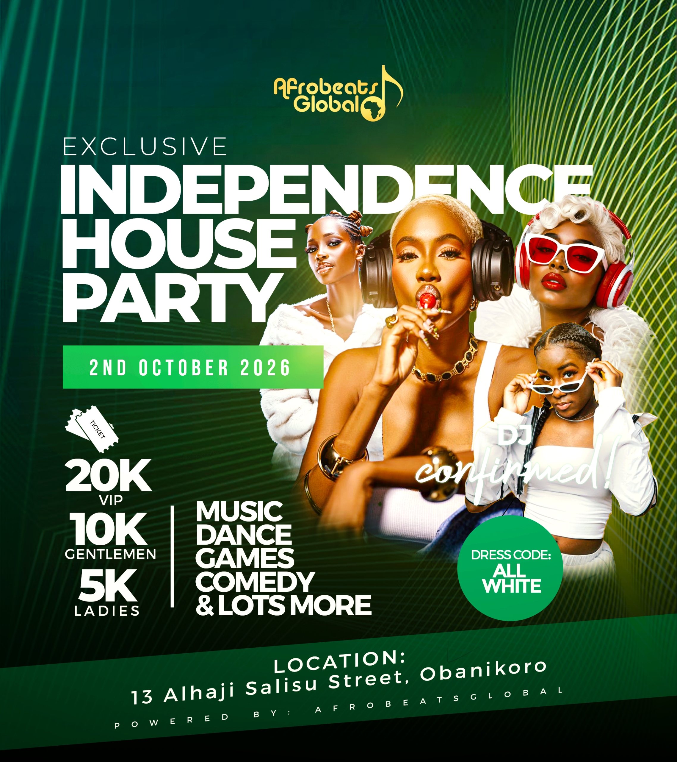 Independence House party flyer