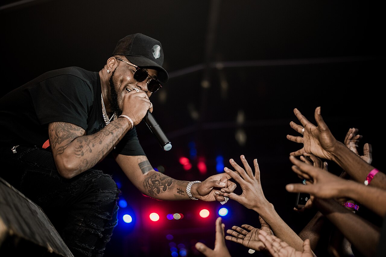 Davido performing in Tanzania