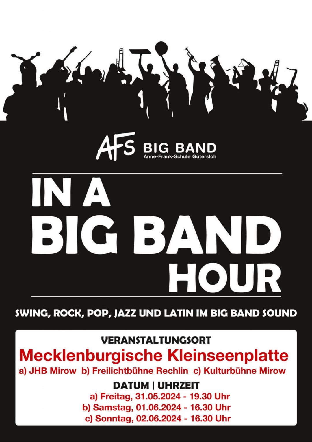 Plakat AFS Big Band _ Tour 2024