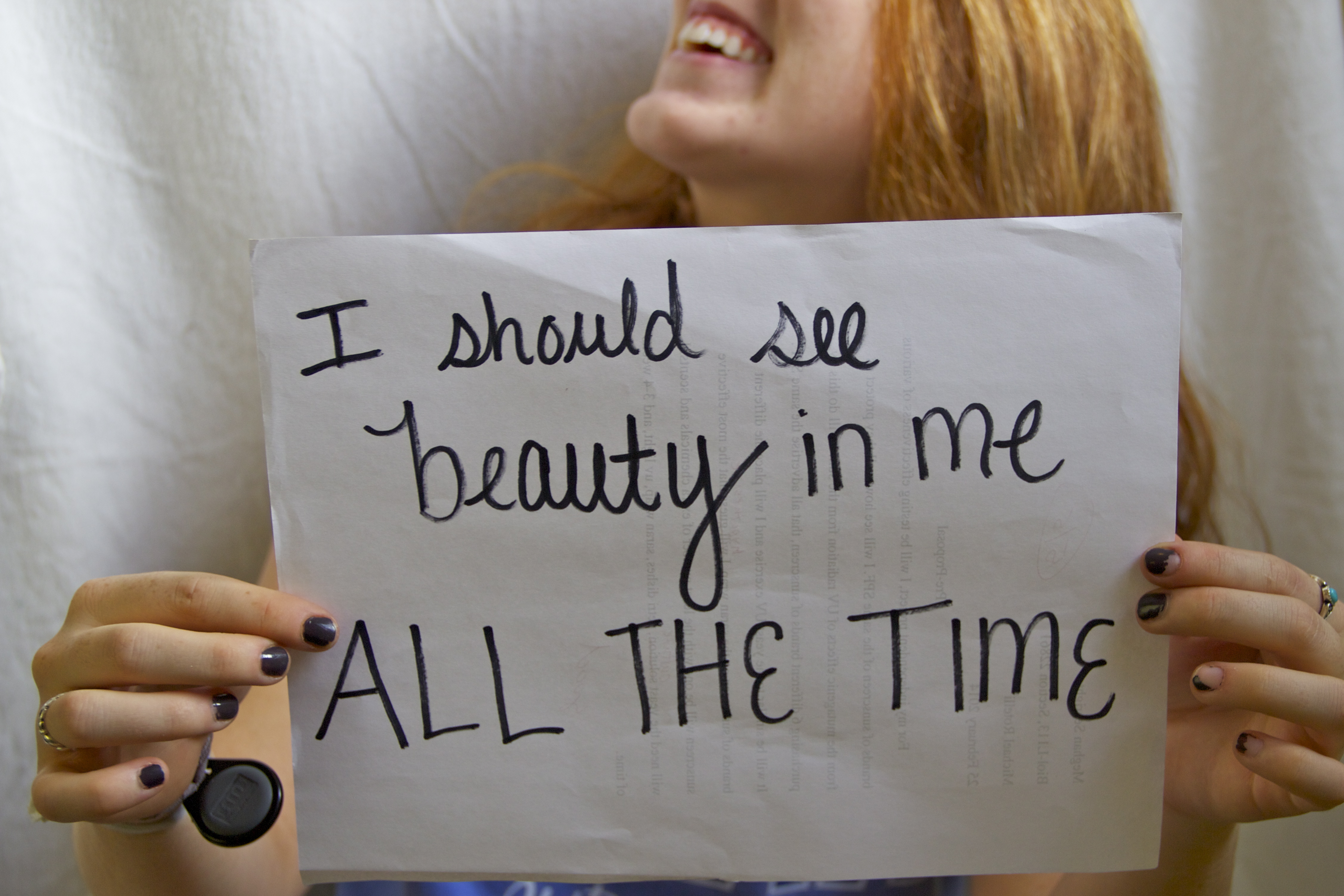 Meghan- I should see beauty in me all the time