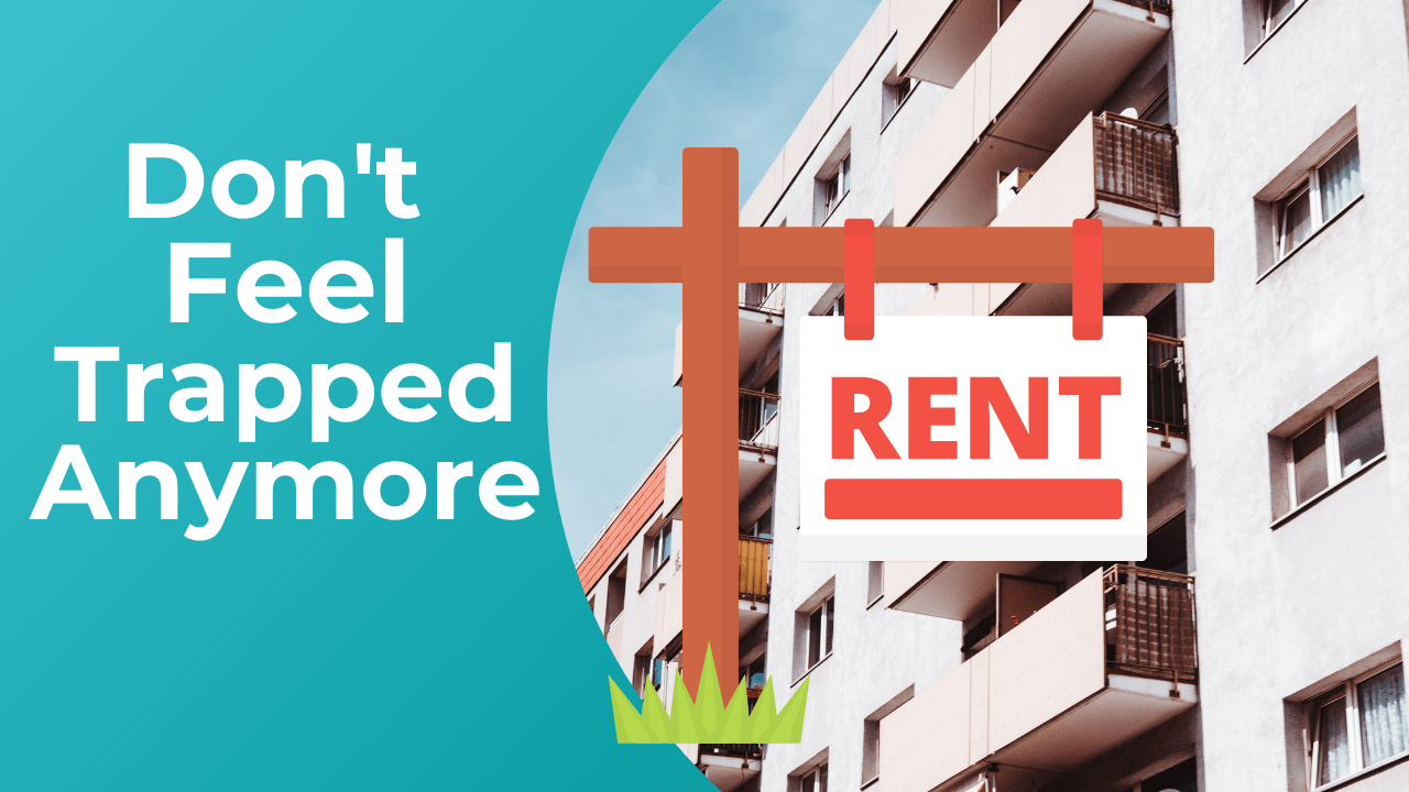 Wooden for ren signage with a white building in the background