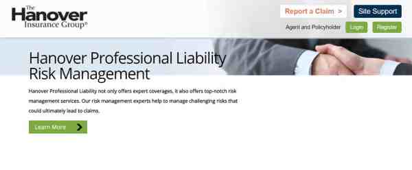 HanoverProRisk Portal Screenshot | Agency Checklists Agency Checklists, MA Insurance News, Mass. Insurance News