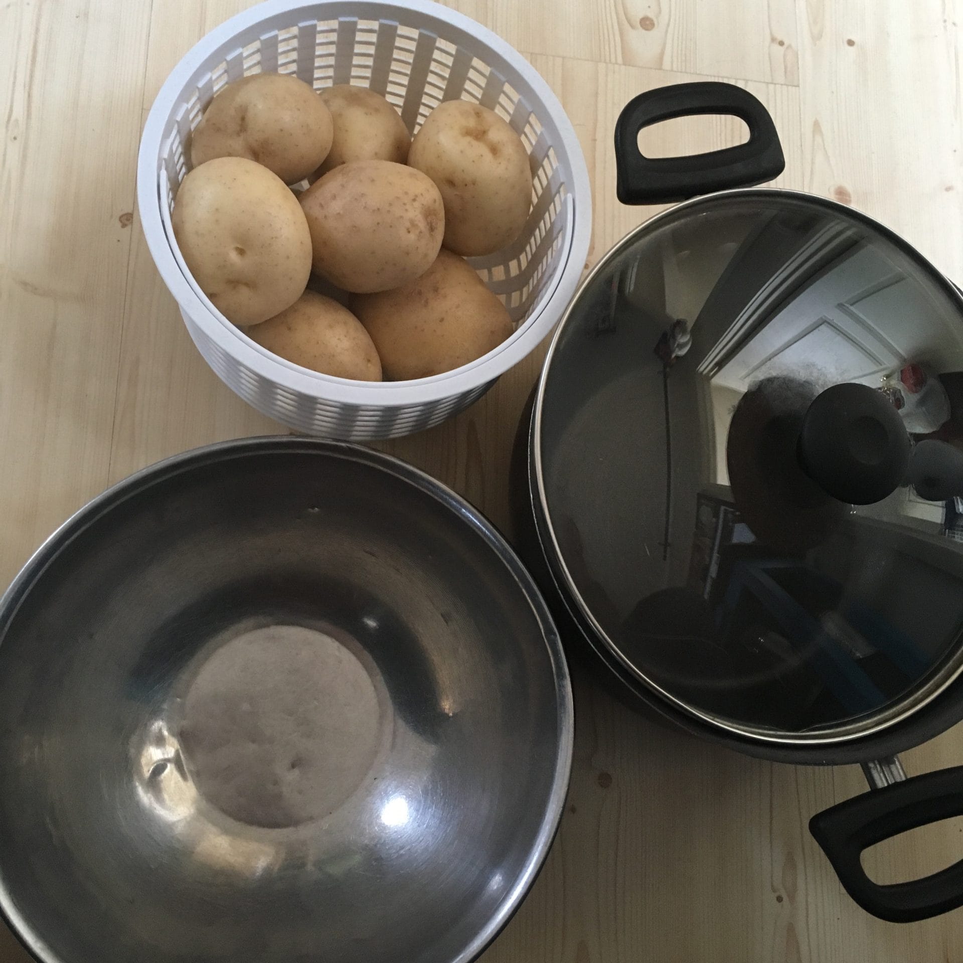 Prep all the potatoes