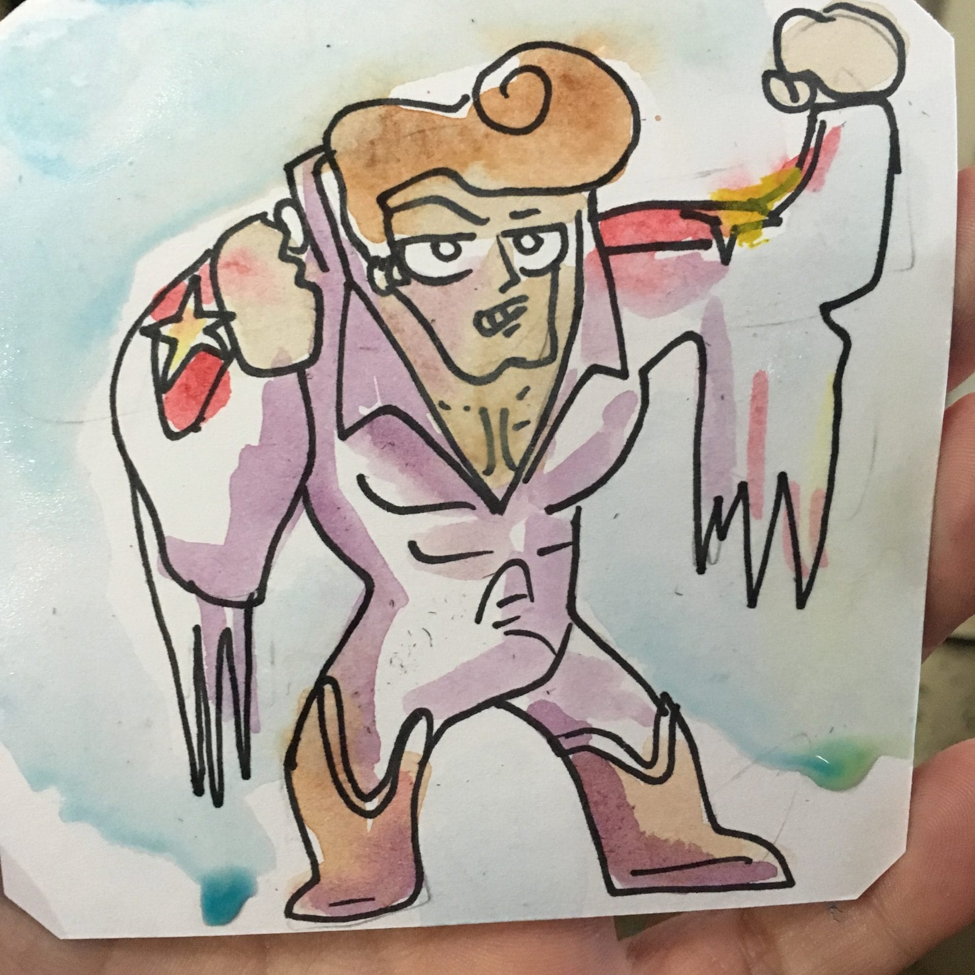 Elvis has entered the building! Knuckle Bash @SRKfunkdoc