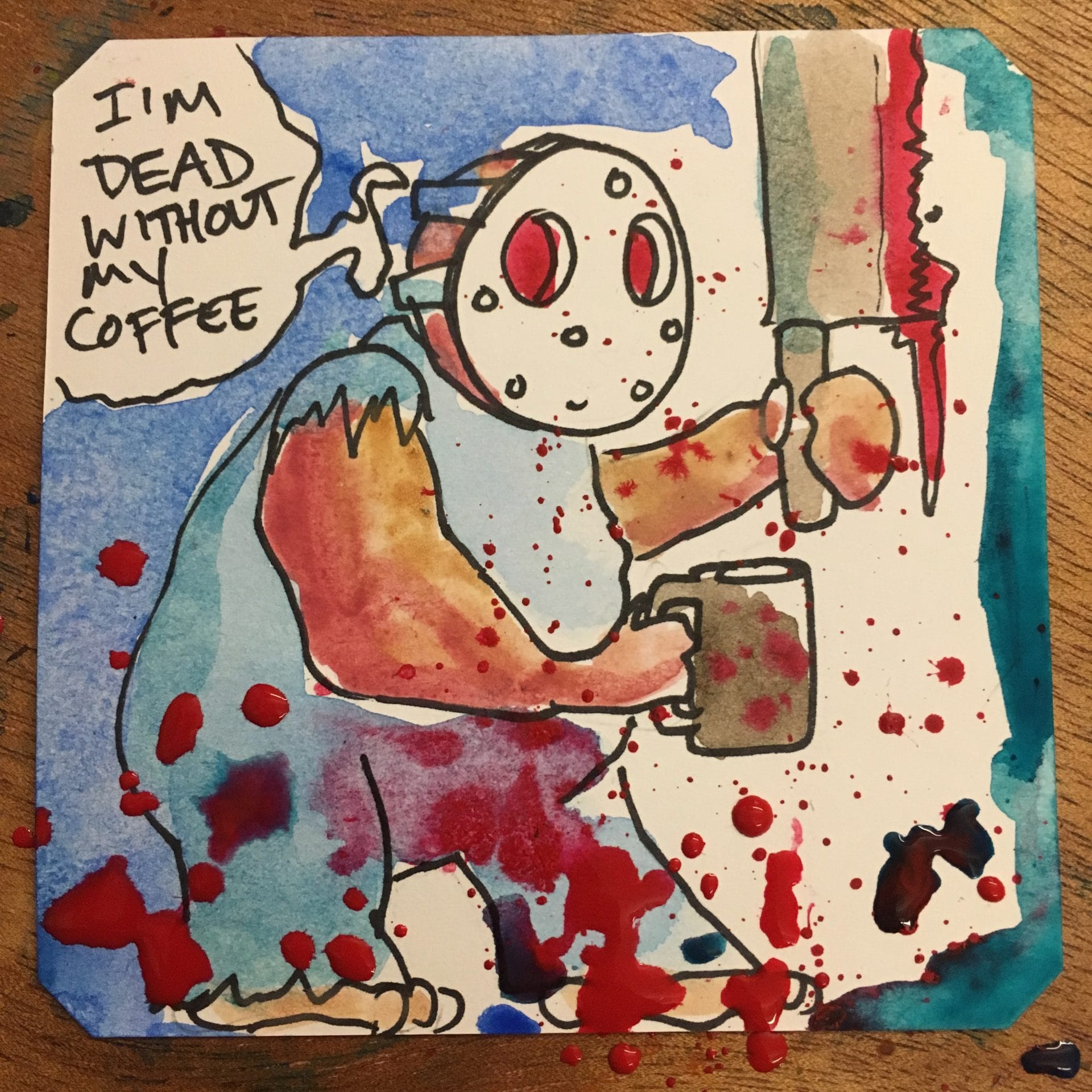 Splatter House early morning coffee time