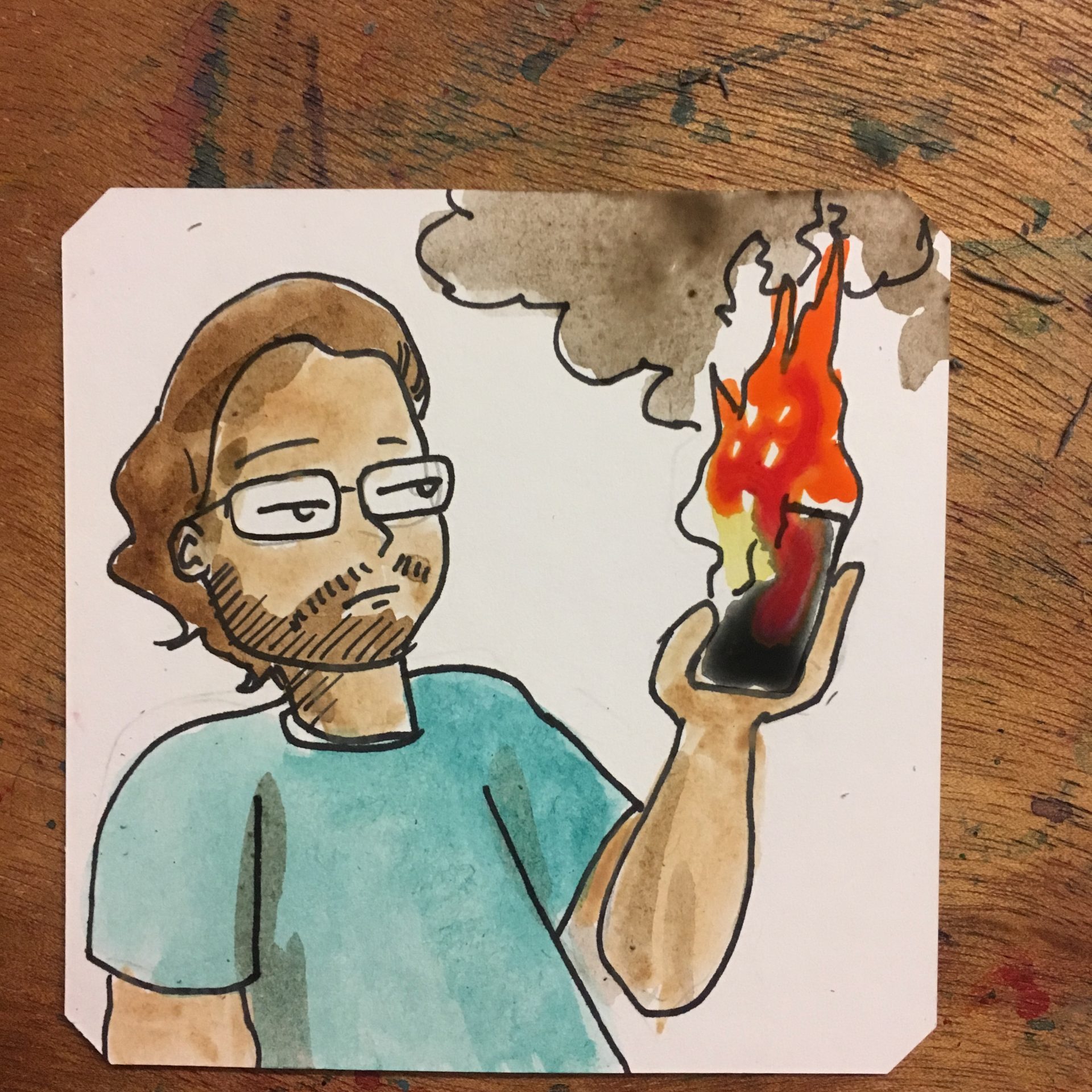 @TheSuperSNES tried to spell check a tweet in his cell phone