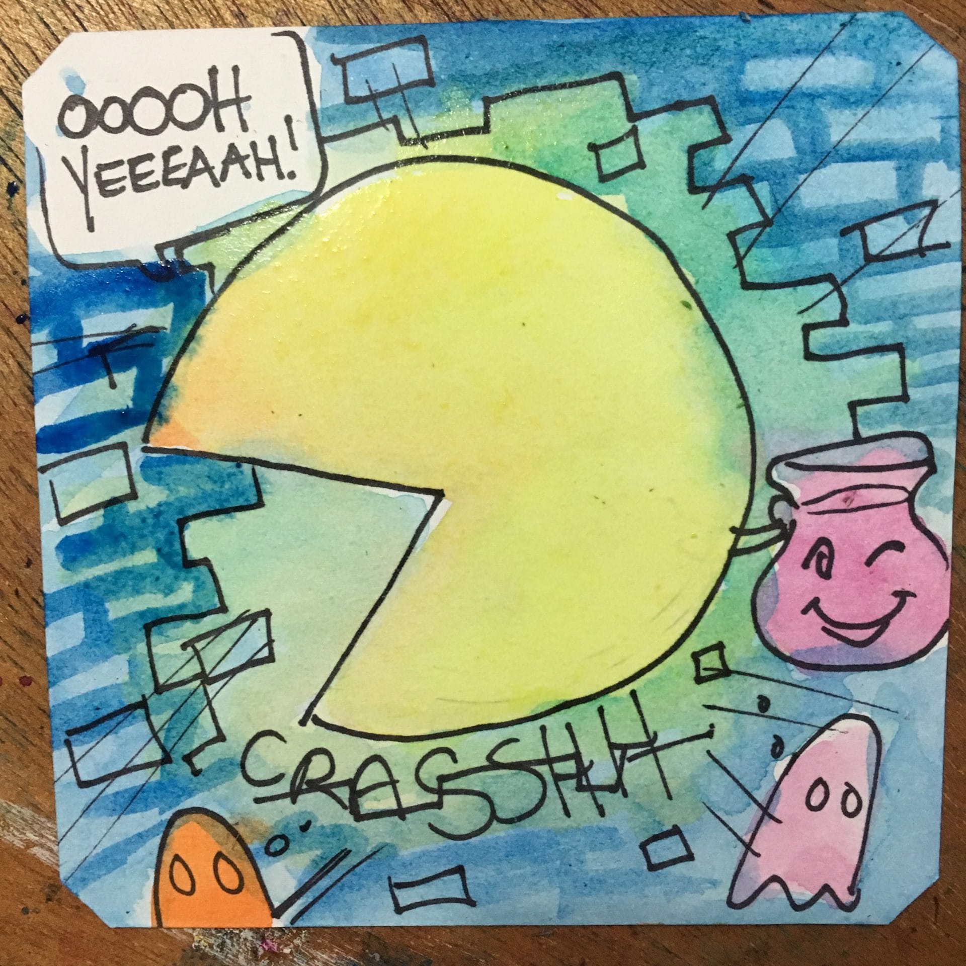 Pac Man is Koolaid Man in Super Pac Man @LordBBH