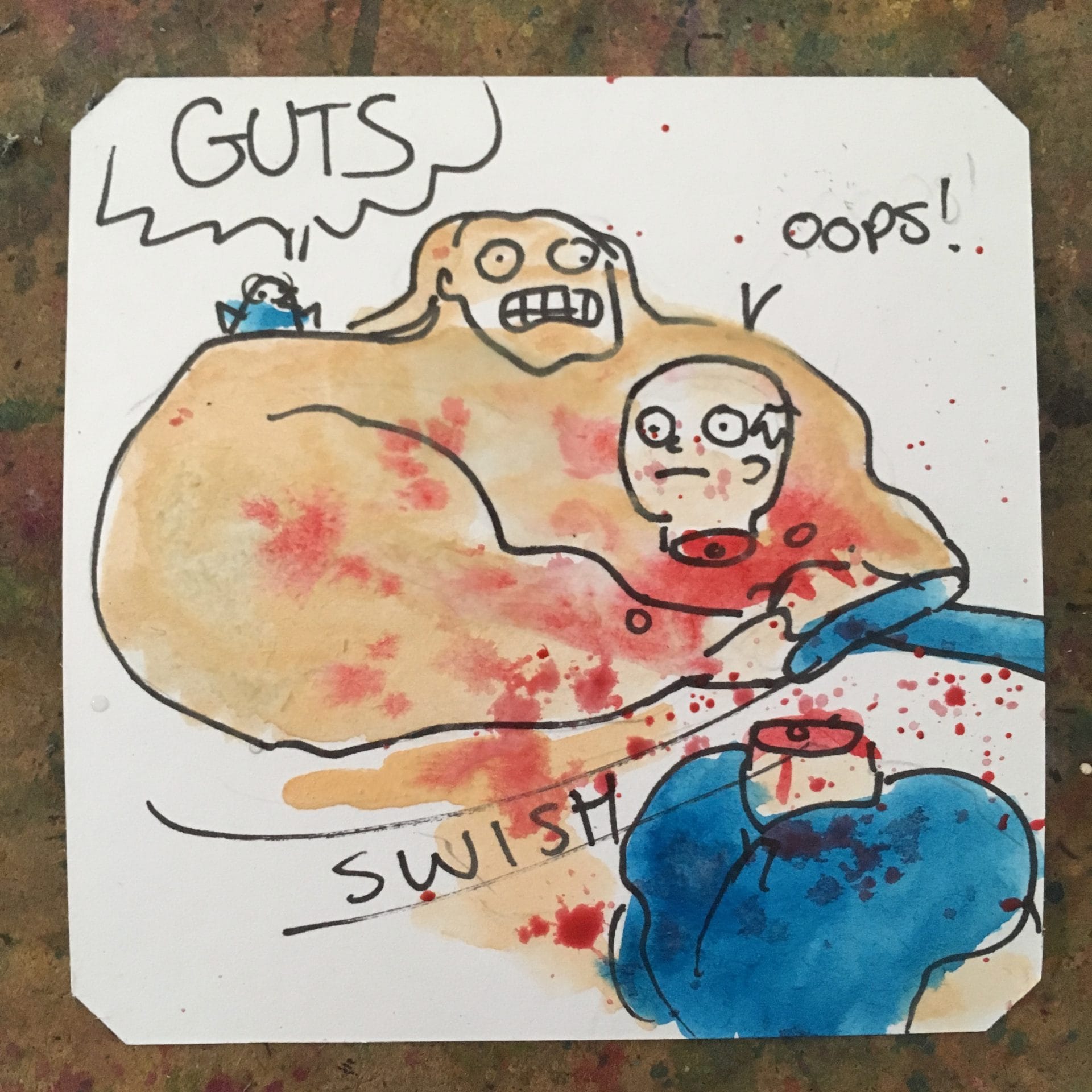 Accurate artist rendition of decapitation in that Amiga Doman game @Macaw45