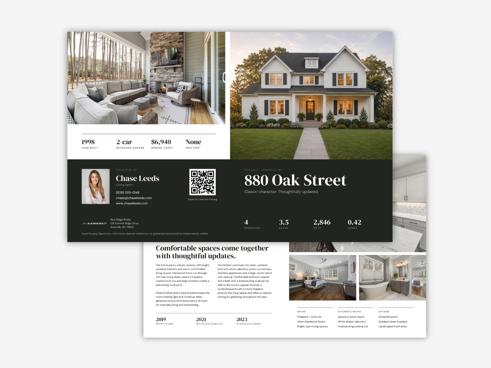 4-Page Real Estate Listing Brochure — template preview