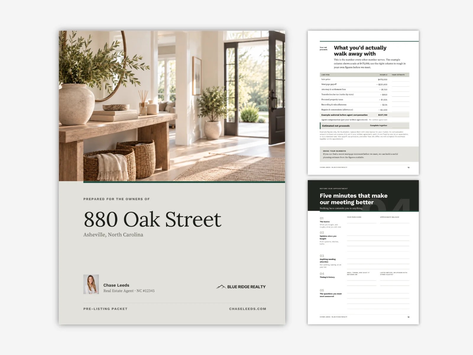 Pre-Listing Packet for Realtors — Editable Canva Template — template preview