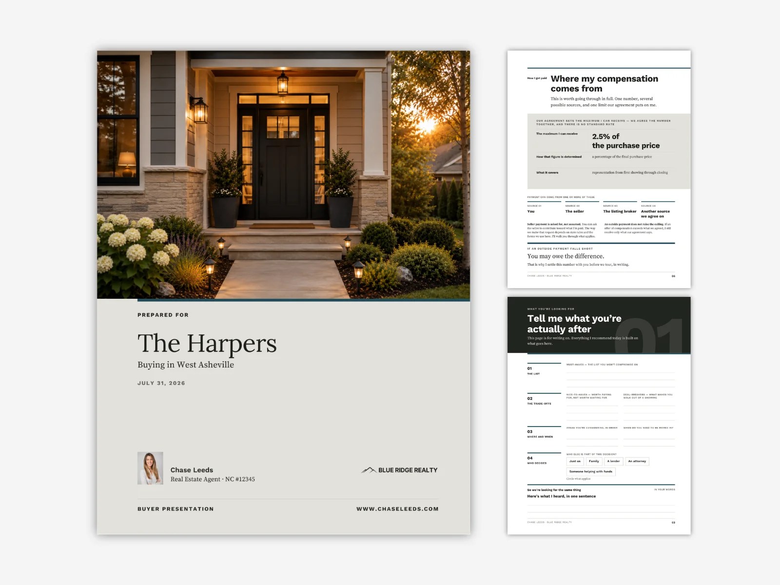 Buyer Presentation for Realtors — Editable Buyer Consultation Packet — template preview