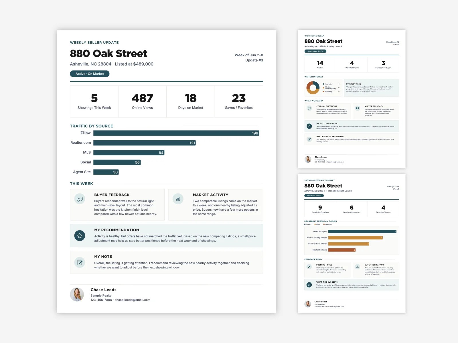 Weekly Seller Update Report — template preview