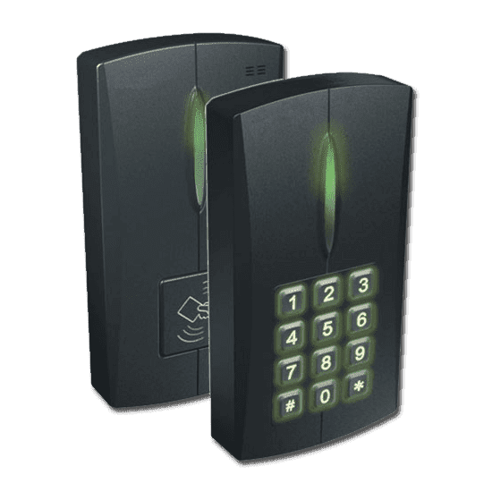 Clavier à code et lecteur de badge