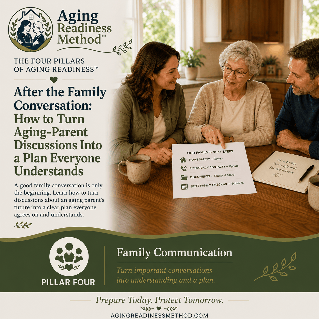After the Family Conversation: How to Turn Aging-Parent Discussions Into a Plan Everyone Understands