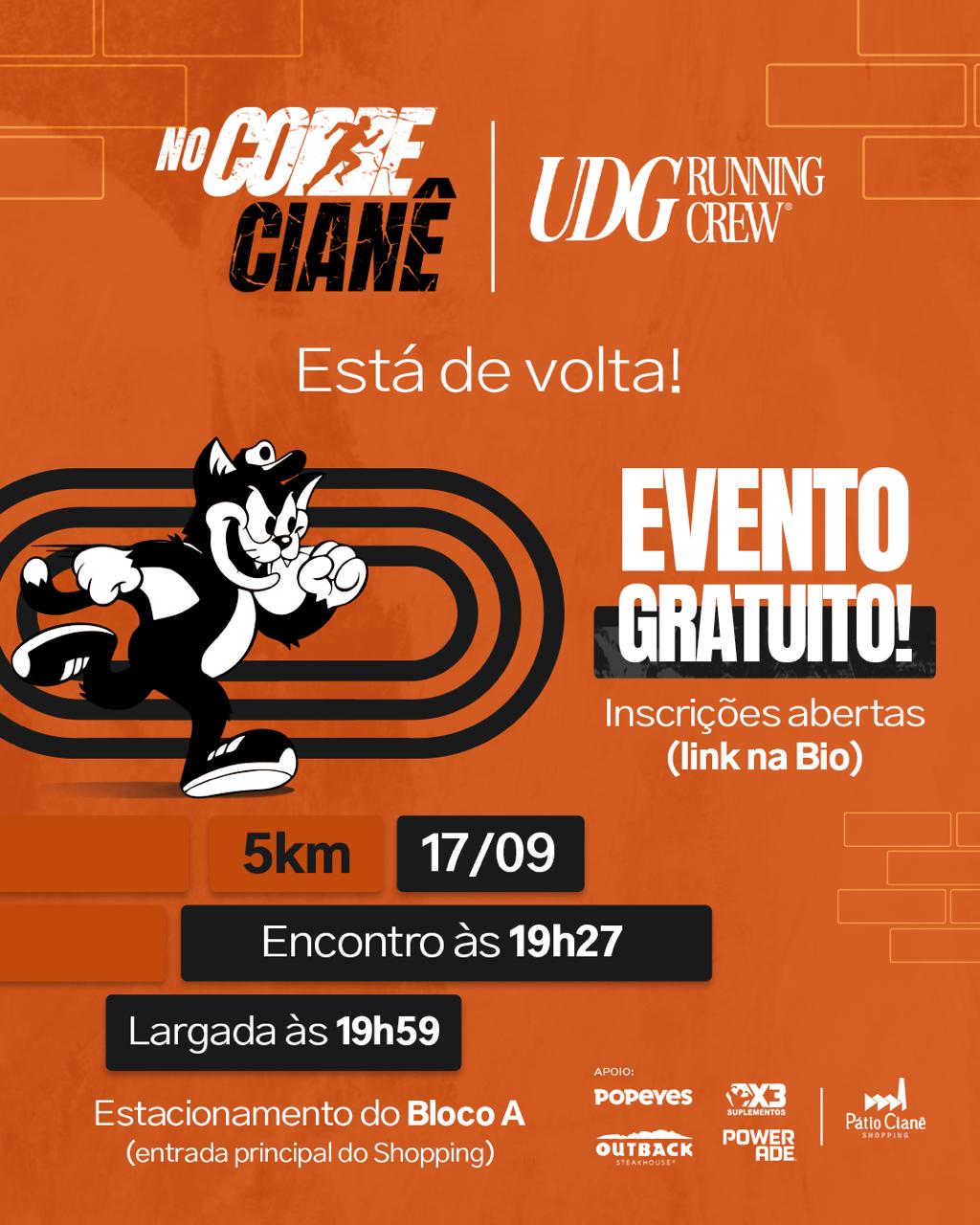 PÁTIO CIANÊ SHOPPING PROMOVE A 3ª EDIÇÃO DA CORRIDA NO CORRE CIANÊ