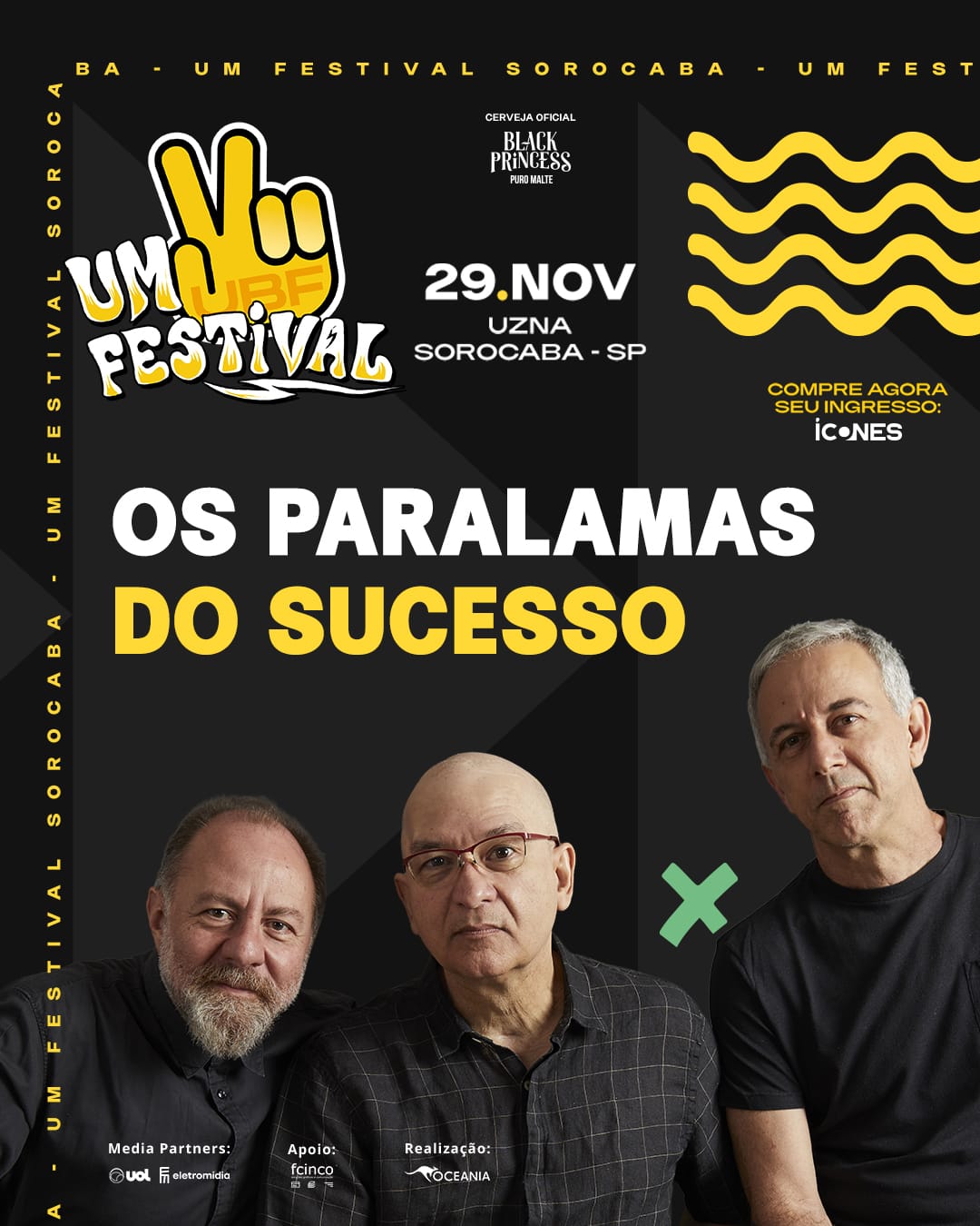 Os Paralamas do Sucesso se juntam a Humberto Gessinger, Arnaldo Antunes e Ira! no “Um Festival”, em Sorocaba