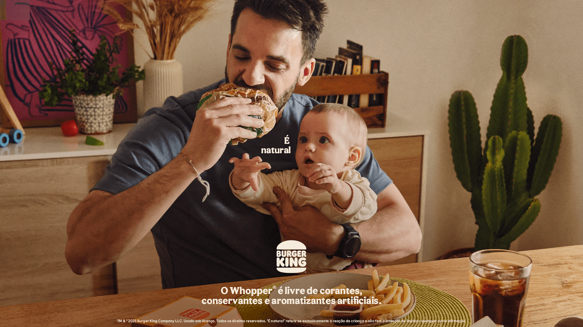 Burger King® reforça compromisso com cardápio livre de ingredientes artificiais na nova campanha “It’s Only Natural” 