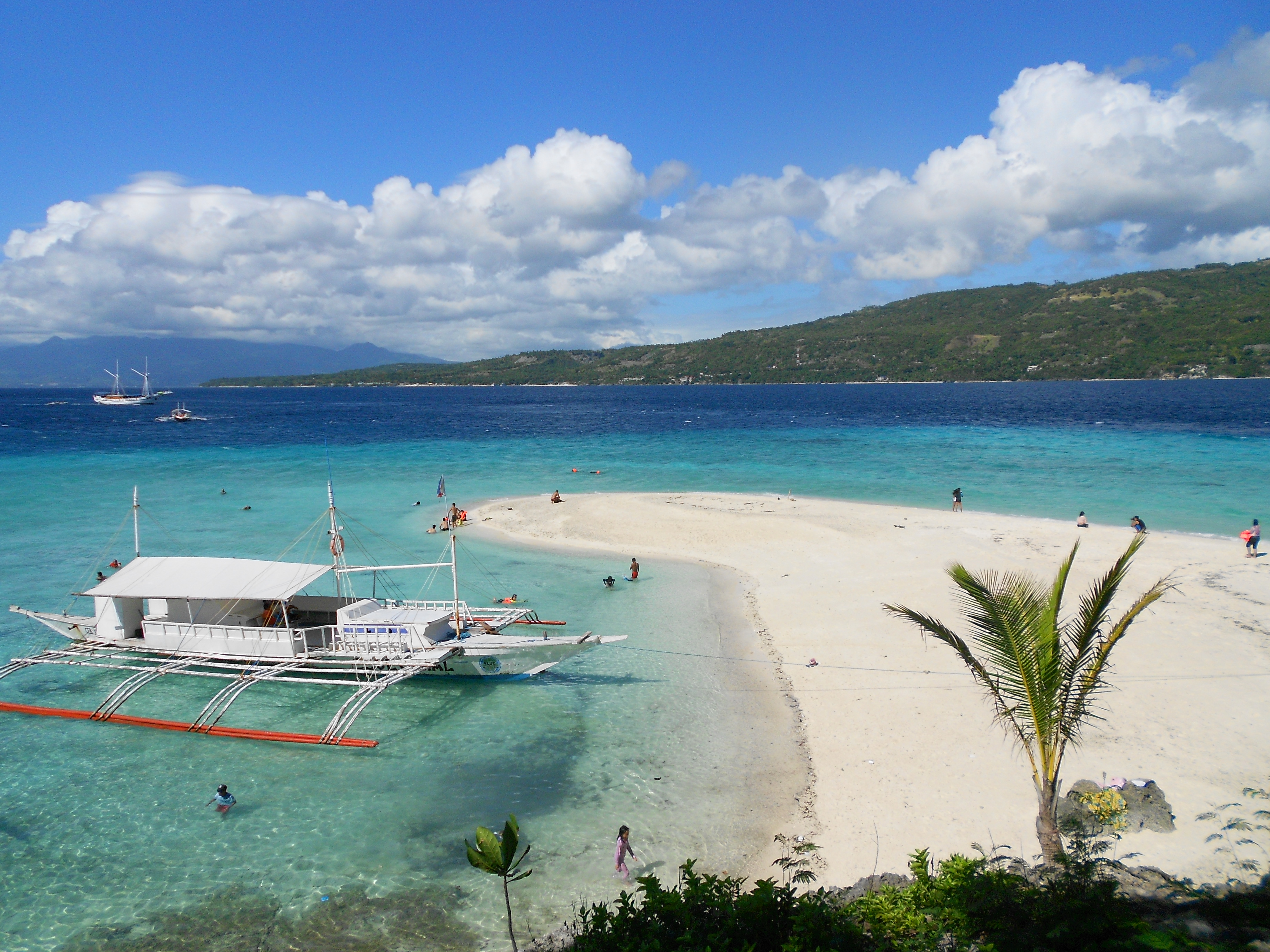 Sandbar and docking area