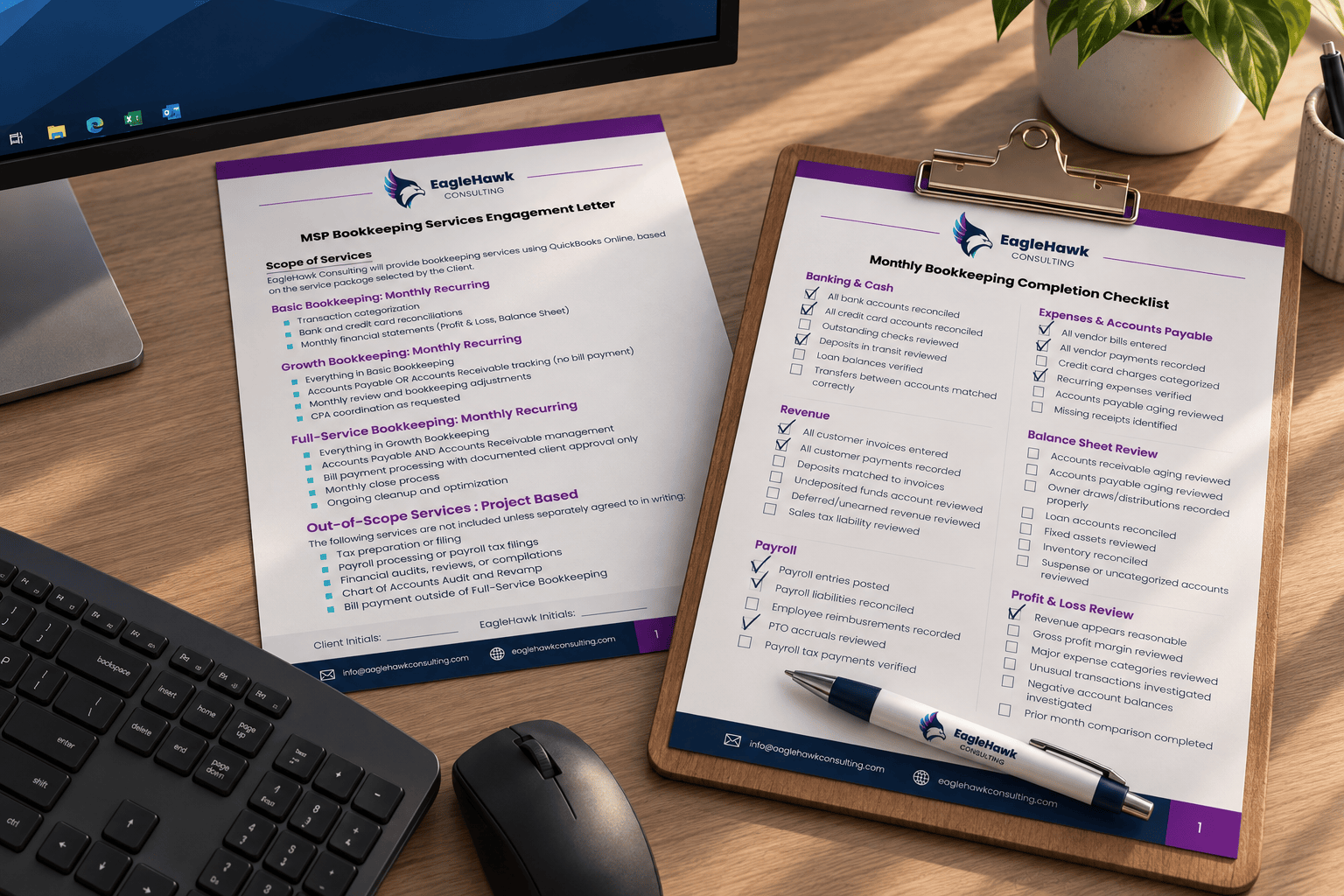 EagleHawk Consulting Brand Business Documents