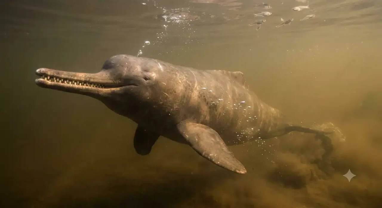Golfinho-do-Ganges: O mamífero cego que enxerga o som