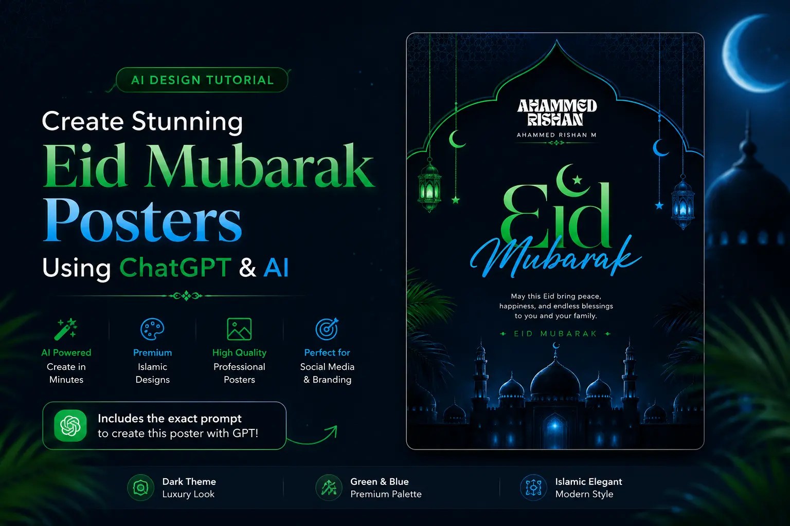 Create eid poster with Best digital marketing expert in malappuram