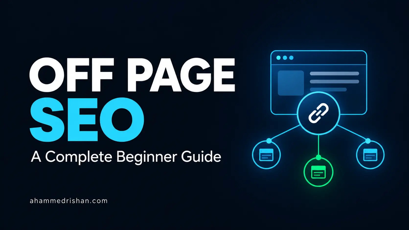 Diagram showing a website connected to backlinks, brand mentions, social sharing, and guest articles