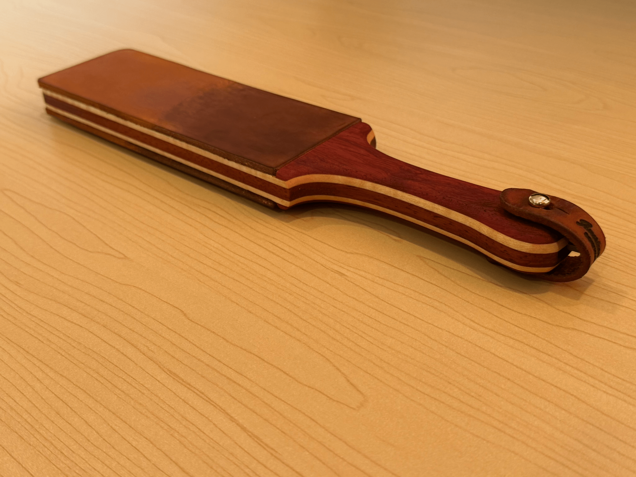 Heritage - Signature (Padauk/Curly Maple/Padauk | Dark Brown/Saddle Tan)