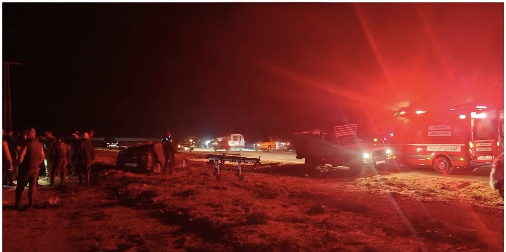 إصابات إثر انقلاب سيارة خفيفة بطريق “لاساركا” في الداخلة إصابات إثر انقلاب سيارة خفيفة بطريق “لاساركا” في الداخلة