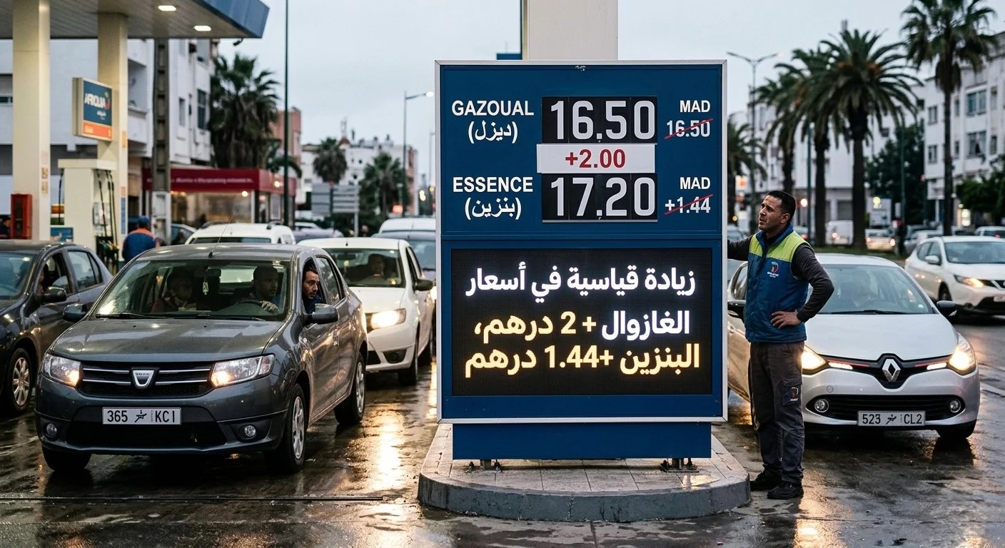 زيادة قياسية في أسعار المحروقات بالمغرب تقفز بالغازوال بدرهمين دفعة واحدة زيادة قياسية في أسعار المحروقات بالمغرب تقفز بالغازوال بدرهمين دفعة واحدة