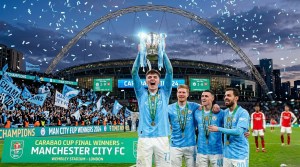 مانشستر سيتي يتوج بطلاً لكأس الرابطة الإنجليزية للمرة التاسعة على حساب أرسنال