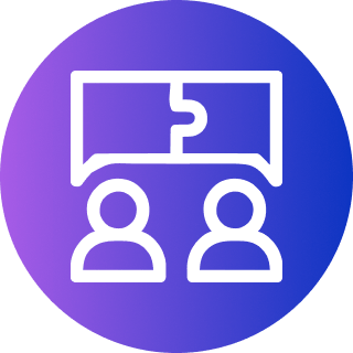 transparent collaboration process icon