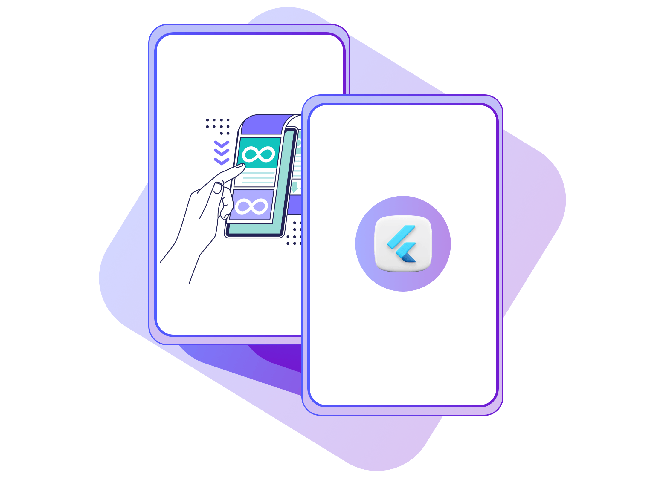Flutter framework logo representing cross-platform mobile app development