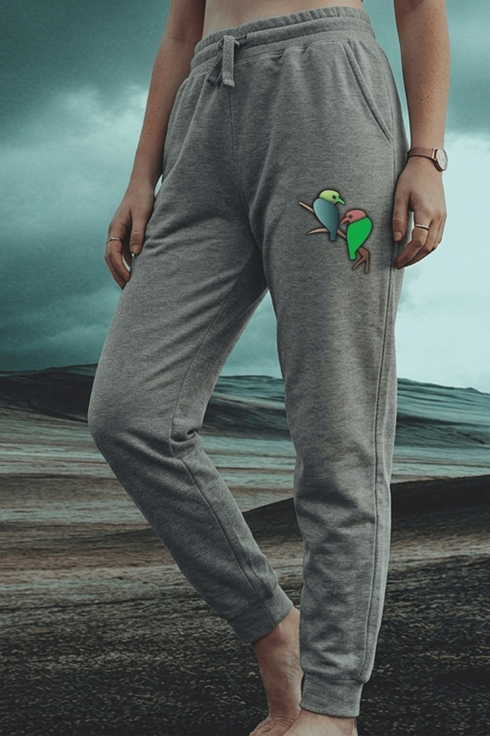 Color Birds Sweatpants – Carbon Grey