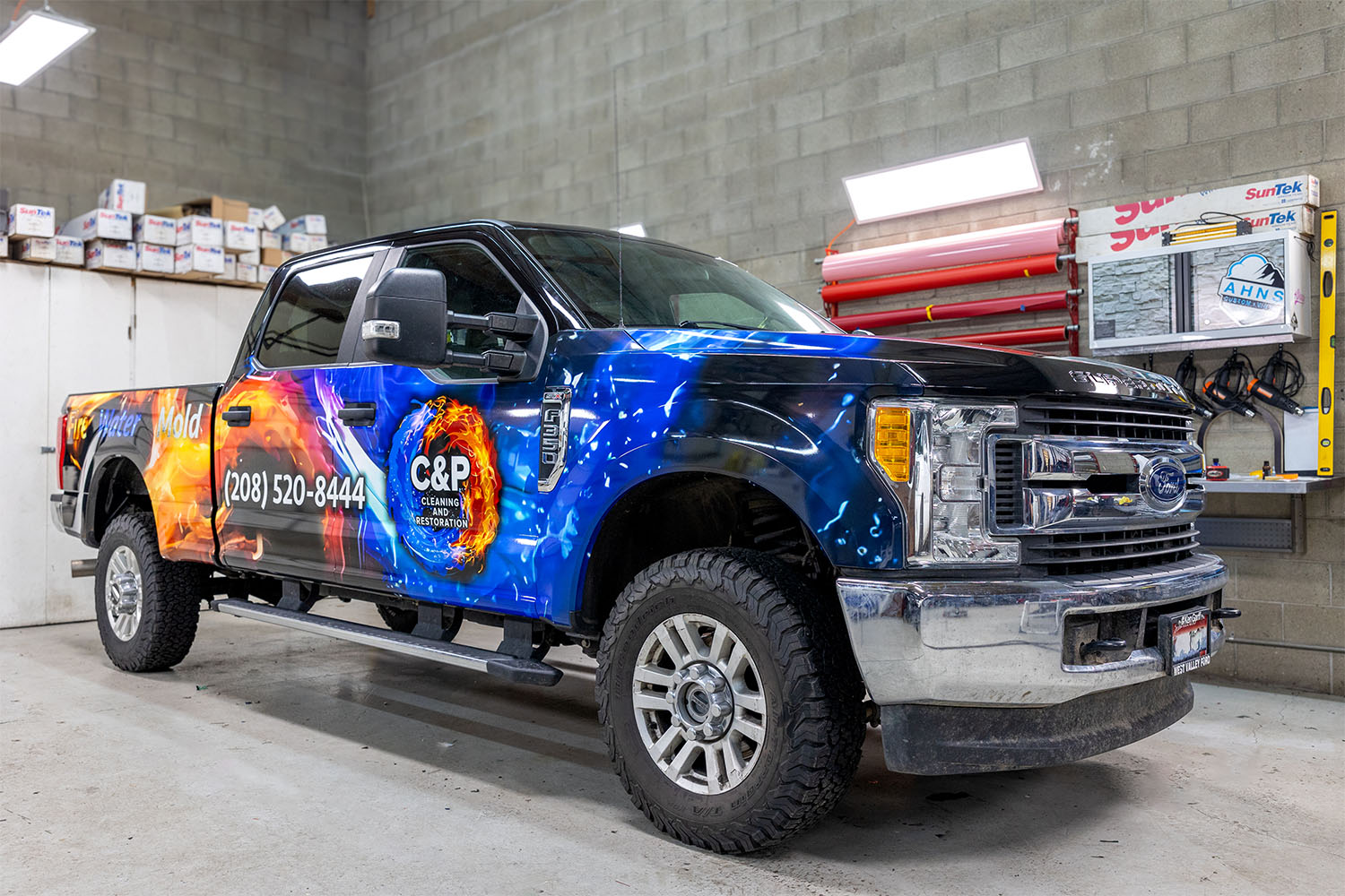 Ford F-350 printed wrap design livery