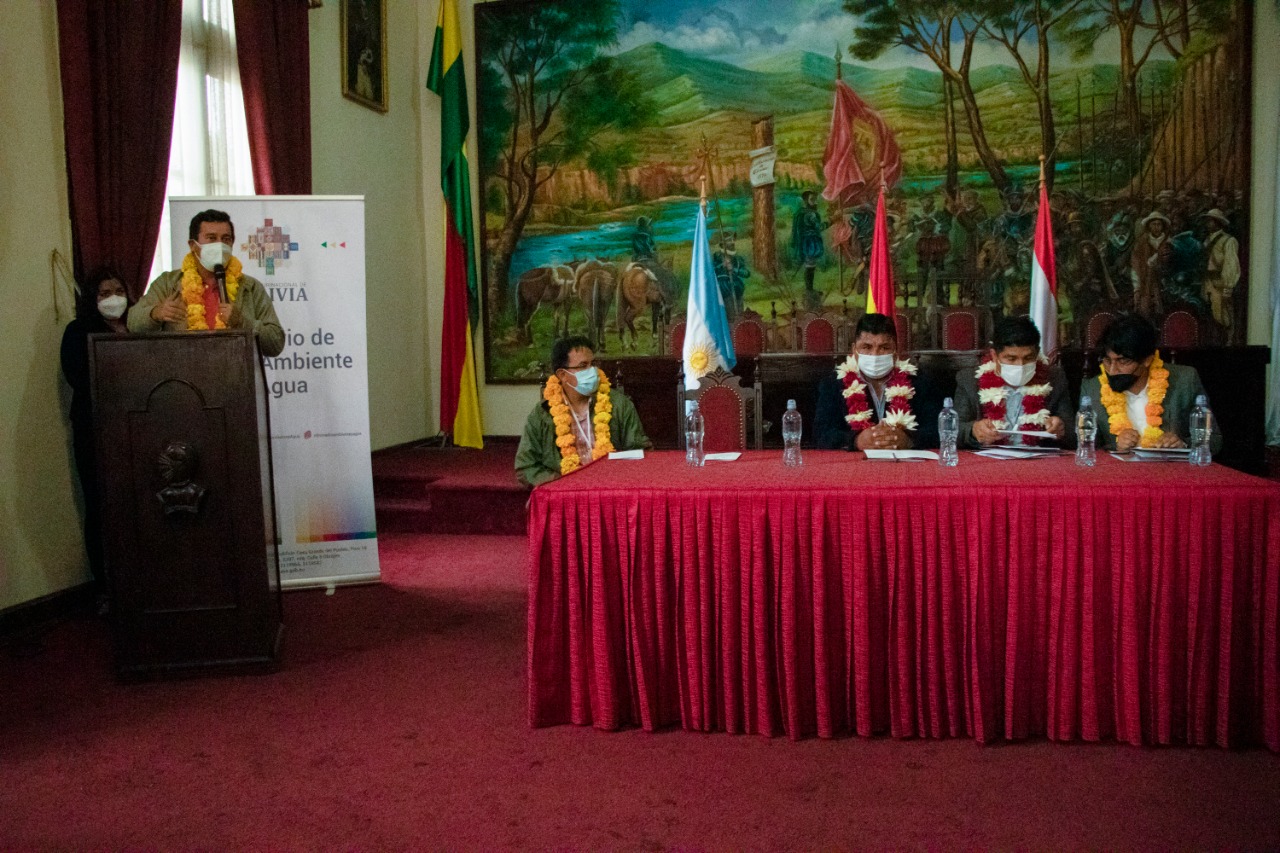 Municipio de Tarija apoya convenio del Ministerio de Medio Ambiente para la preservación de cuencas hídricas