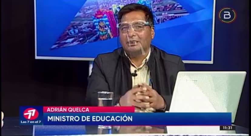 Ministro Quelca: El retorno a actividades educativas en aula se realizará de forma gradual