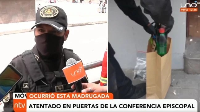 Atentado en puertas de la Conferencia Episcopal en La Paz