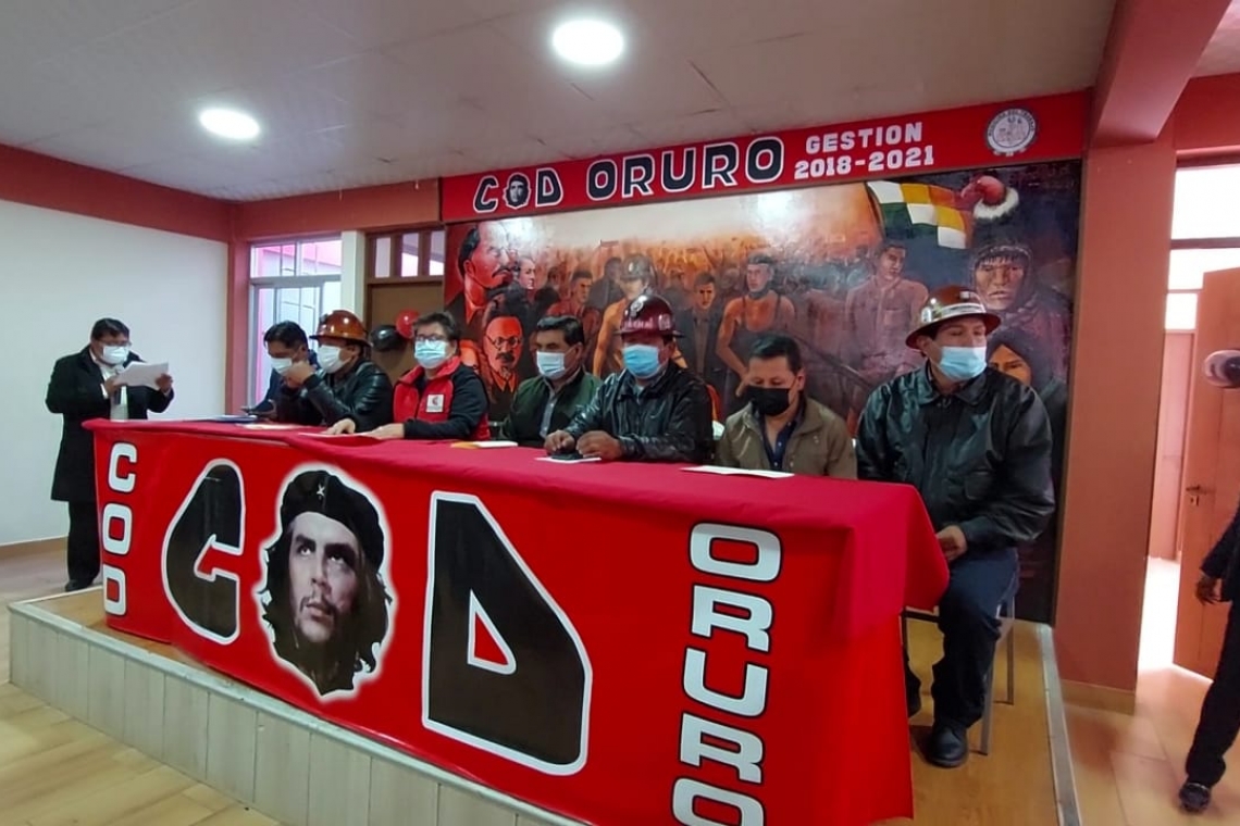 COD Oruro advierte con reacción de sus bases por incumplimientos del Gobierno