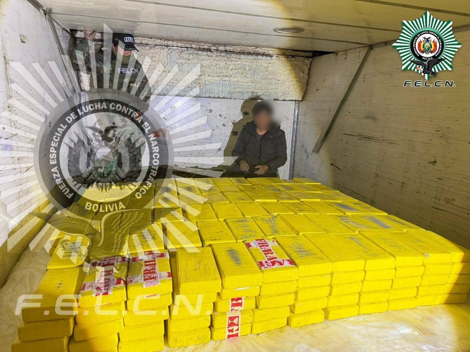 Golpe al narco en Tarija: Descubren casi 400 kilos de cocaína en un vehículo frigorífico rumbo a Bermejo
