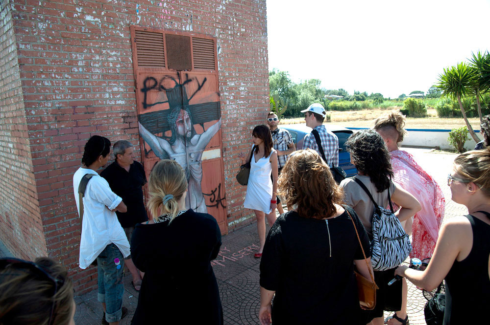 San-Sperate Sardinia Wall-of-Europe Jesus Blasphemy Censorship Black-Square Religion Sexuality Cruxifixction Misery Glory There-is-no-glory-in-misery