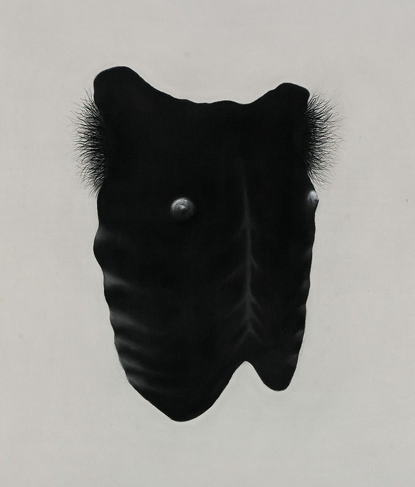 Pakistan Queer Artist Art Ahsan-Masood LGBT Gay Homosexual Masculinity Heterosexuality Homosexuality Pastel Charcoal Monochrome Male-Body Male-Gaze Amputated Hair Dark-hair Forest Silhouette Chest Armpit-hair Nipples Rib-cage